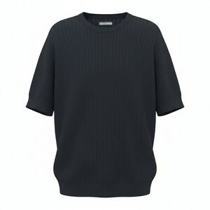 Jonathan Robert Knitted Retro-Style 90s Short Sleeve Men's T-Shirt Size Large